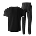 thumbnail image 5 of Mrmaere Men's Suit Set Loose Solid Pattern For Various Types Versatile Design For Multiple Occasions Black L, 5 of 5
