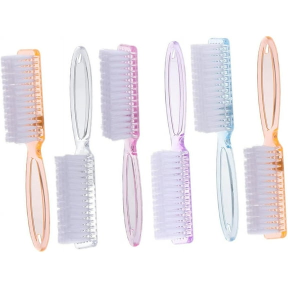 Nail Cleaning Brushes 6pcs Nail Painting Kit Pedicure Set Nail Clean up Brush Nail Brush Cleaner Finger Fingernail Brushes for Cleaning under Nails Grip