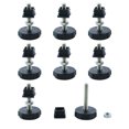 thumbnail image 1 of Pies Niveladores Ajustables Uxcell 20 x 20mm Inserts Cuadrados Deslizadores de Muebles 8 Sets, 1 of 7