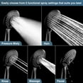 thumbnail image 4 of BRIGHT SHOWERS Shower System, 9 Inch Rain Shower Head with 5-Function Hand Shower, Dual Shower Combo with Height Adjustable Holder, Solid Brass Rail 60 Inch Long Stainless Steel Shower Hose, 4 of 4