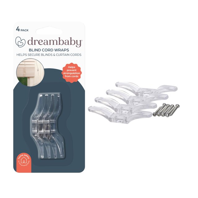 Blind Cord Wraps Dreambaby L865 Clear Safety, paquete de 4 unidades