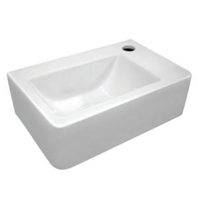 Évier de Salle de Bain Mural en Blanc