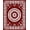 Red, Pattern 2, variant on ODIKA 4'x6' Machine Washable Non-Slip Area Rug, Festive Snowburst Medallion with Nordic Motifs High Traffic Rug, Red, 475948