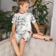 thumbnail image 4 of Fotbe Home Sweet Home Floral Pijama Estampada de 2 Piezas para Niños – Ropa de Dormir de Manga Corta Cómoda para Niños y Niñas, Camiseta y Shorts de Algodón-3X-Large, 4 of 6
