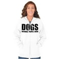 thumbnail image 4 of Anti Social Dog Lover Pet Puppy Owner Zip Up Hoodie Men's Women's Brisco Brands M, 4 of 6