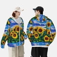 thumbnail image 6 of Fotbe Landscape With Sunflowers Men's Women's UPF 50+ Sun Protection Jacket Hooded Cooling Shirt with Pockets Hiking Outdoor Performance-Large, 6 of 9