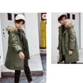thumbnail image 4 of Mercatoo Hooded Puffer Jacket for Boys Girls 𝗙𝘂r Hood Zip Up Thicken Windproof Down Coat Winter Warm Mid Length Parka, 4 of 6