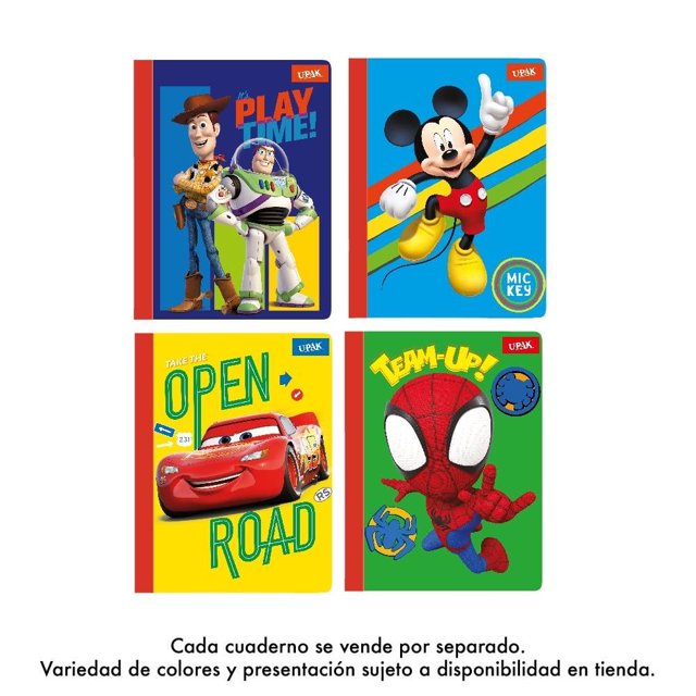 Cuaderno Upak Profesional Cosido 100h Blanco Disney Boy Varios Modelos 1 Pieza