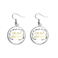 thumbnail image 1 of I'n Nuts About You Quote Style Ear Dangle Silver Drop Earring Jewelry Woman, 1 of 3
