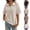 #01 Coffee, variant on Women's Casual Polo Shirt Waffle Knit Tops V Neck Collared Short Sleeve Soft Breathable Loose Fit Shirts for Daily Wear, #01 Beige, L