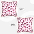 thumbnail image 3 of Xecao Lilies Flowers Print Soft Velvet Decorative Throw Pillow Covers, Square Cushion Cases for Bed, Sofa, Living Room, Car, and Indoor Outdoor Use-20"x20", 3 of 8