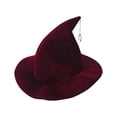 thumbnail image 5 of DuoJiaJ Womens Star Pendant Witch Hat, Wizard Cap Party Dress Up Red Sizes One Size, 5 of 6