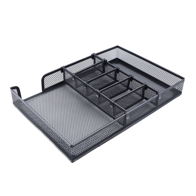 Desk Organizer Tray, DIY Desk Storage Tray One Piece Molded Edges Metal Mesh Beautiful Sturdy For Office Supplies For Home