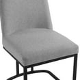 thumbnail image 6 of Modway Amplify Sled Base Upholstered Fabric Dining Side Chair in Black Light Gray, 6 of 7