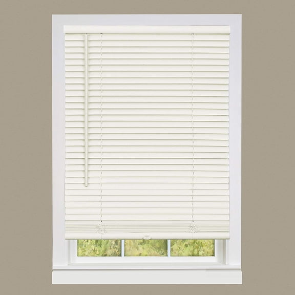Friedland Brothers Cordless Vinyl Mini Blinds, White, 35” x 64”