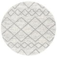 thumbnail image 6 of SAFAVIEH Berber Clover Abstract Polyester Shag Area Rug, Grey/Dark Grey, 7' x 7' Square, 6 of 10