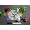 thumbnail image 4 of Bichon Frise Hippie Dawg Glass Cutting Board Large 12 in x 15 in, 4 of 5