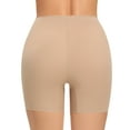 thumbnail image 5 of Seamless Shaping Boyshorts Panties for Women Slip Shorts Under Dress Shapewear Shorts Tummy Control Underwear (Beige,3XL), 5 of 7