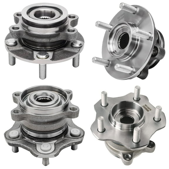 Detroit Axle - 4WD Front and Rear Wheel Bearing and Hubs Replacement for 2008-2013 Nissan Rogue