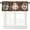 Brown, variant on Coffee Valance Curtains Black White Brown Cups Text Graffiti Modern Decoration Window Treatments for Bedroom Kitchen Living Room Office 54x18inch
