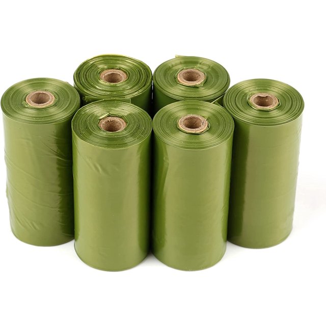 Paquete de 360 Bolsas biodegradables para excrementos de perro, bolsas biodegradables para excrementos de perro, bolsas biodegradables para excrementos de mascotas (color verde)