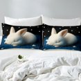 thumbnail image 4 of Erosebridal Cute Rabbit Fitted Sheet Set Queen, Farm Animal Bedding Queen Size, Psychedelic Stars Room Decor, 3pcs (No Top Sheet), 4 of 6