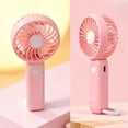 thumbnail image 4 of Usb Charging Handheld Fan, Portable Desktop Fan With Adjustable Wind Speed, for Outdoor and Office Use, Pink, 4 of 7