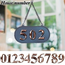 kttectoa Black Modern House Numbers 0-9 Self-Adhesive ABS Metal Plated Door Mailbox Address Sign Easy Install Indoor Outdoor Christmas Gifts Home