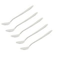 thumbnail image 1 of Cuchara de té, café, postre para agitar de mango largo tono plata 16cm longitud 5 PCS, 1 of 3