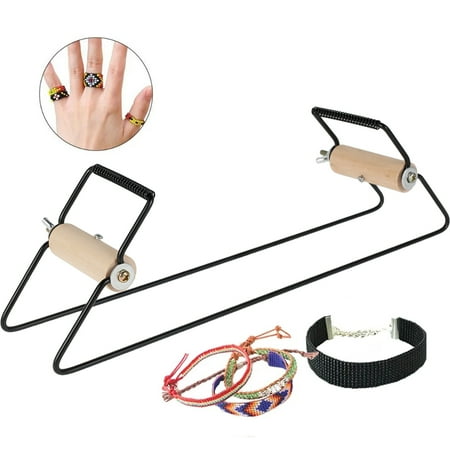 

SESAVER Bead Loom Stainless Steel Weaving Beading Loom Metal Bead Loom Kit Weaving Beading Knitting Machine Jewelry Loom for Bracelets Necklaces Belts and More 11.8 x 3.5 x 2.6