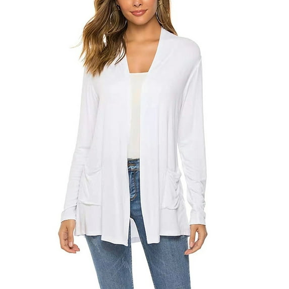 Cardigans for Women Loose Casual Long Sleeved Open Front Breathable Cardigans with Pockets