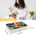 thumbnail image 5 of Hippocampus PU Leather Necklace Holder with Removable Compartment, Portable Decorative Box Jewelry Boxes Necklace Organizer, 5 of 6