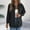 Black, variant on Women's Casual Lightweight Jacket Solid Color Lapel Pocket Button Long Sleeve Coat Outwear