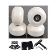 thumbnail image 1 of 4 Piezas (Blancas) Ruedas para Monopatín 52 mm 95A, PU 80% Resiliencia Ruedas de Repuesto con Rodamientos de Bolas ABEC-9 608 RS para Patinetas, 1 of 5