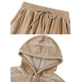 thumbnail image 6 of Aunavey Women's Velour Sweatsuit Set Active Casaul Hoodie Pants Tracksuit Set Velvet Jogger Suit, 6 of 6