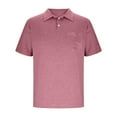thumbnail image 4 of Moxiu Men's Big & Tall Button Up Collared Short Sleeve Athletic Golf Shirts Summer Business Casual Fitness Workout Tops Pink,L, 4 of 6
