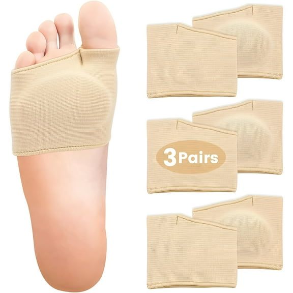 QARUN 3 Pairs Metatarsal Foot Pads for Women and Men,Foot Pads for Balls of Feet Cushions Pain Relief,Morton'S Neuroma Relief,Metatarsal Support Ball of Foot Cushion