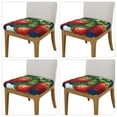 thumbnail image 2 of Gaeub Strawberry2 Square Chair Seat Covers, Stretch Fitted Printed Chair Seat Cushion Cover for Kitchen, Office - One Size, 2 of 9