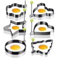 thumbnail image 1 of 6 uds anillos de huevo para freír huevos molde de huevo frito de acero inoxidable antiadherente cocina tortitas molde anillos cocina para mcmuffins de huevo Adepaton Utensilios de Cocina, 1 of 7