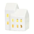thumbnail image 1 of White Ceramic LED House | Christmas Village Light Up Ornament New House U0U1, 1 of 7