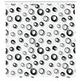 thumbnail image 3 of Ambesonne Geometric Shower Curtain, Minimalist Rounds, 69"Wx75"L, Black White, 3 of 3
