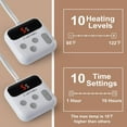 thumbnail image 3 of EuKer Washable Electric Blanket, 94" x 100" Warm Blanket with 10 Heating Levels & 10 Time Settings, Gray, 3 of 9
