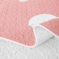 thumbnail image 5 of Erosebridal Cartoon Ghost Bed Spread Queen, Cute Spooky Animal Queen Coverlet Set for Girls, Light Pink White, 3-Piece 1 Quilt and 2 Pillowcases, 5 of 7