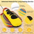 thumbnail image 4 of 2 Person Yellow Banana Boat with U-shaped Wing Design and Grab Handles, Inflatable Towable Tube with  2 EVA-padded Seats, Hot Dog Towable Tube for Boating, 4 of 9