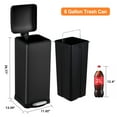 thumbnail image 3 of QinaQin Bote de basura de 30 L con tapa de cierre suave, pedal manos libres, acero inoxidable antihuellas y cubeta interior removible para cocina u oficina, 3 of 7