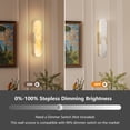 thumbnail image 5 of LHYY 19.7" Natural Marble Wall Sconce,Gold Sconces Set of Two,Indoor Modern Bathroom Sconces Wall Lighting for Living Room,Bedroom,Hallway,Stairs, 5 of 9