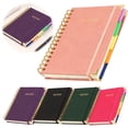 thumbnail image 2 of Lined Journal Notebook, A5 300 Lined Pages, Waterproof Hardcover Leather Journals with 8 Tabs for Writing and Notebooks for Women, Men Work - 100 GSM Thick Paper, 1Pc, Multicolor(Purple,10x8.2"), 2 of 3
