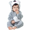 thumbnail image 6 of Penkiiy Autumn Winter Infant Toddler Baby Unisex Child Pajama Plush Onesie One-piece Sloth Costume Cotton One-piece Romper 18-24 Months Gray 2023 Summer Deal, 6 of 7
