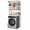 Black, variant on TidBay Over Washer and Dryer Shelves, 3 Tiers Laundry Room Storage Organizer, Adjustable Height Metal Freestanding Clothes Drying Rack with Hanger Rod & Hooks, 33.46" L x 19.69" W x 77.95" H, Black