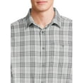 thumbnail image 5 of George Men's & Big Men's Brushed Poplin Button-Up Shirt with Long Sleeves, Sizes S-3XL, 5 of 6
